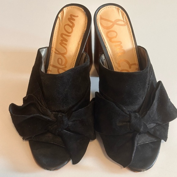 Sam Edelman Yumi Bow Heel Sandals in Black - Picture 3 of 7